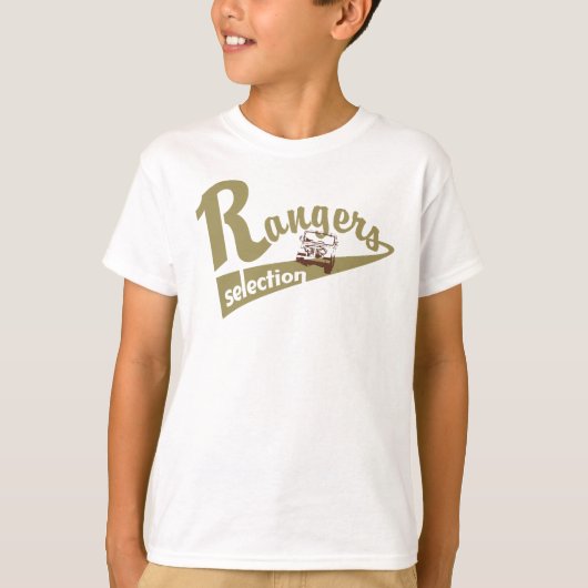 Klassieke Retro  Rangers selectie T-shirt (Voorkant)