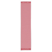 Klassieke Retro Red Gingham Patroonnaam Korte Tafelloper (Voorkant)