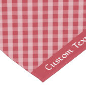 Klassieke Retro Red Gingham Patroonnaam Korte Tafelloper (Hoek)