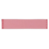 Klassieke Retro Red Gingham Patroonnaam Korte Tafelloper (Horizontaal)