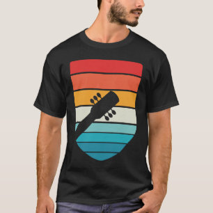 Klassieke Retro Rock & Roll Muziek en Gitaar T-shirt