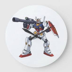 Klassieke Retro RX-78-2 Gundam Mecha Anime Illustr Grote Klok