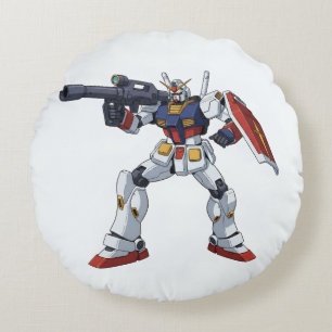 Klassieke Retro RX-78-2 Gundam Mecha Anime Illustr Rond Kussen