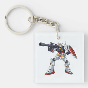 Klassieke Retro RX-78-2 Gundam Mecha Anime Illustr Sleutelhanger