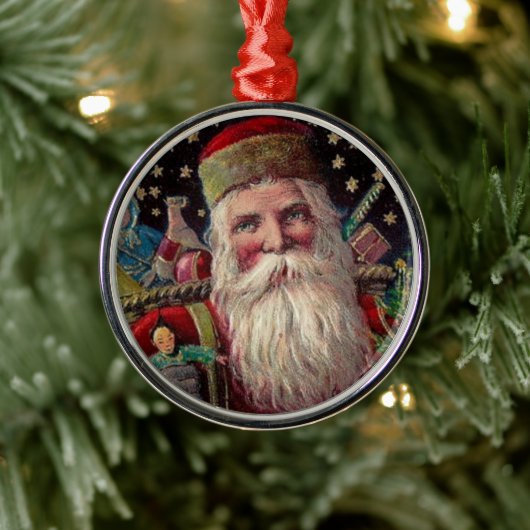 Klassieke Retro Santa Claus kerstversiering Metalen Ornament (Boom)