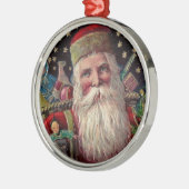 Klassieke Retro Santa Claus kerstversiering Metalen Ornament (Links)