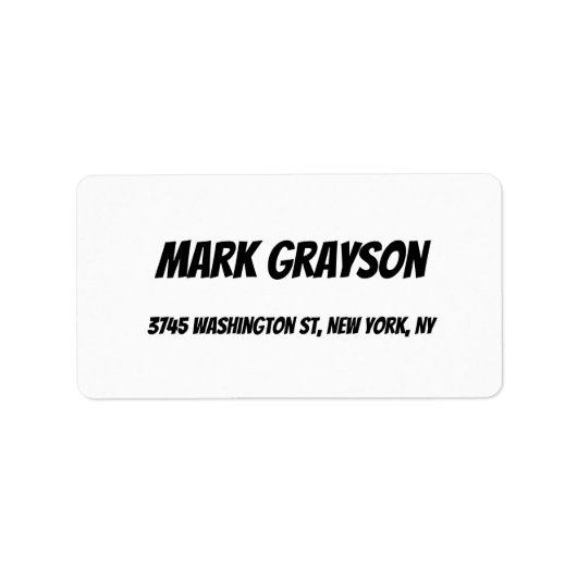 Klassieke Retro Stijlvolle Elegant Etiket (Voorkant)