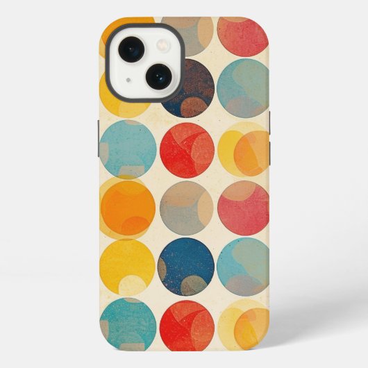 Klassieke Retro Stippen iPhone Hoesje (Achterkant)
