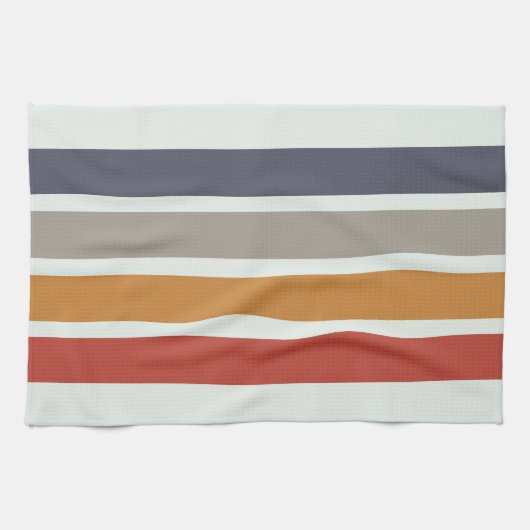 Klassieke Retro Stripes Shower Curtain Wash Cloth Theedoek (Horizontaal)