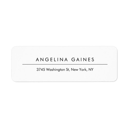 Klassieke Retro Style Minimalistische Professional Etiket (Voorkant)