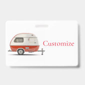 Klassieke Retro Teardrop Camper Thunder_Cove Badge (Achterkant)