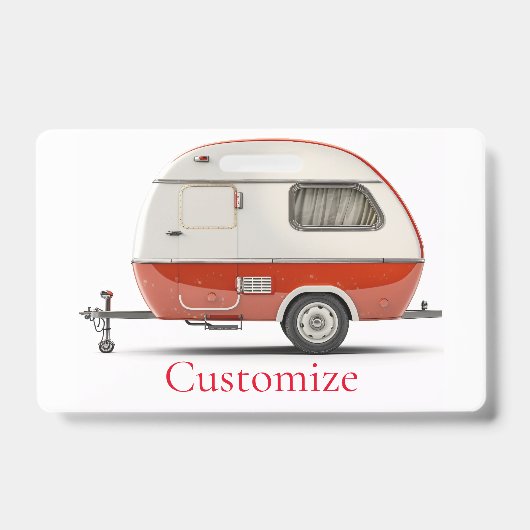 Klassieke Retro Teardrop Camper Thunder_Cove Badge (Voorzijde)