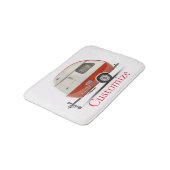 Klassieke Retro Teardrop Camper Thunder_Cove Badmat (Gekanteld)