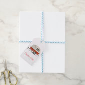 Klassieke Retro Teardrop Camper Thunder_Cove Cadeaulabel (Met Touw)
