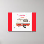 Klassieke Retro Teardrop Camper Thunder_Cove Canvas Afdruk (Voorkant)