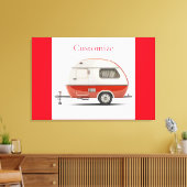 Klassieke Retro Teardrop Camper Thunder_Cove Canvas Afdruk (Insitu (Woonkamer))