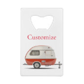 Klassieke Retro Teardrop Camper Thunder_Cove Creditkaart Flessenopener (Achterkant)