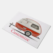 Klassieke Retro Teardrop Camper Thunder_Cove Deurmat (Schuin)