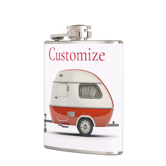 Klassieke Retro Teardrop Camper Thunder_Cove Heupfles (Links)