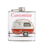 Klassieke Retro Teardrop Camper Thunder_Cove Heupfles (Voorkant)