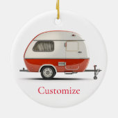 Klassieke Retro Teardrop Camper Thunder_Cove Keramisch Ornament (Achterkant)
