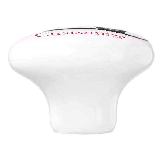 Klassieke Retro Teardrop Camper Thunder_Cove Keramische Knop (Zijkant)