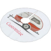 Klassieke Retro Teardrop Camper Thunder_Cove Kerstboom Rok (Gekanteld)