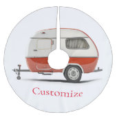 Klassieke Retro Teardrop Camper Thunder_Cove Kerstboom Rok (Voorkant)