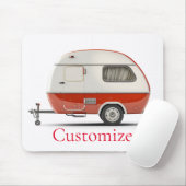 Klassieke Retro Teardrop Camper Thunder_Cove Muismat (Met muis)