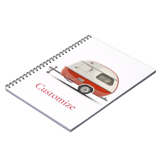 Klassieke Retro Teardrop Camper Thunder_Cove Notitieboek (Linkerzijde)