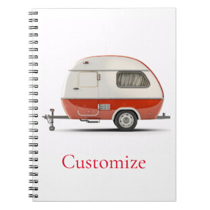 Klassieke Retro Teardrop Camper Thunder_Cove Notitieboek