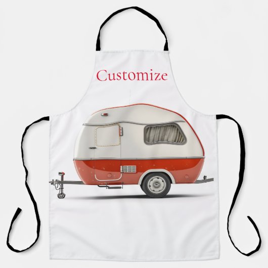 Klassieke Retro Teardrop Camper Thunder_Cove Schort (Voorkant)