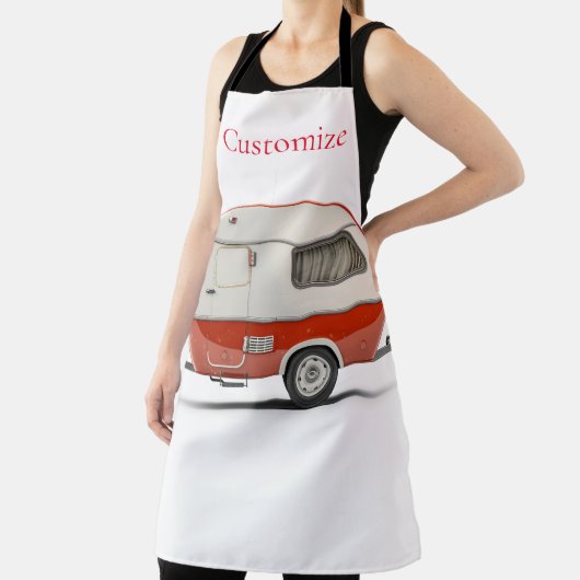 Klassieke Retro Teardrop Camper Thunder_Cove Schort (Insitu)