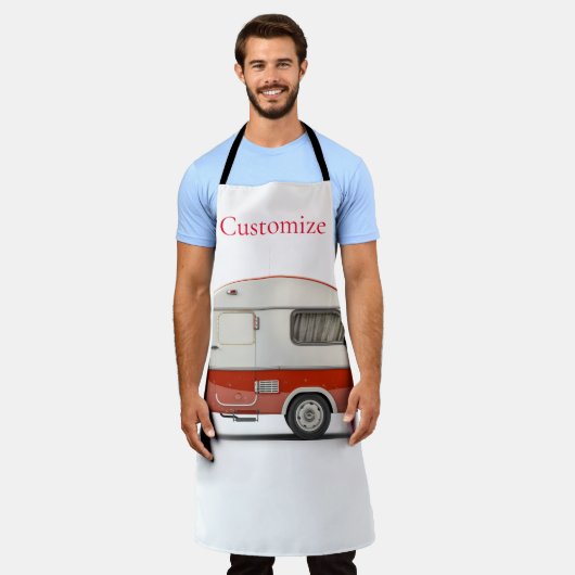 Klassieke Retro Teardrop Camper Thunder_Cove Schort (Gedragen)