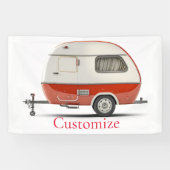 Klassieke Retro Teardrop Camper Thunder_Cove Spandoek (Horizontaal)