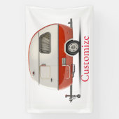 Klassieke Retro Teardrop Camper Thunder_Cove Spandoek (Verticaal)
