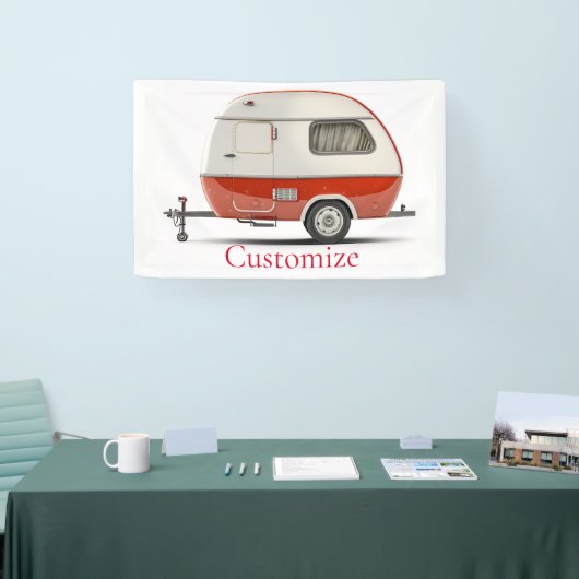 Klassieke Retro Teardrop Camper Thunder_Cove Spandoek (Beurs)