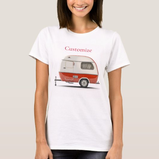 Klassieke Retro Teardrop Camper Thunder_Cove T-shirt (Voorkant)