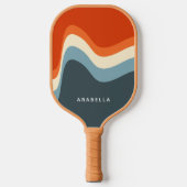 Klassieke Retro Wavy Lines Pickleball Paddle (Voorkant)
