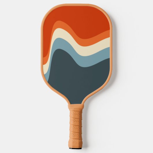 Klassieke Retro Wavy Lines Pickleball Paddle (Achterkant)