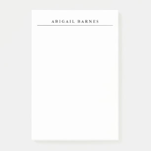 Klassieke Retro White Minimalist Professional Post-it® Notes