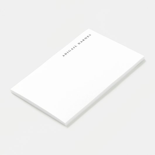 Klassieke Retro White Minimalist Professional Post-it® Notes (Schuin)