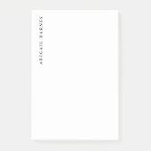 Klassieke Retro White Minimalist Professional Post-it® Notes (Voorkant)