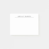 Klassieke Retro White Minimalist Professional Post-it® Notes (Voorkant)