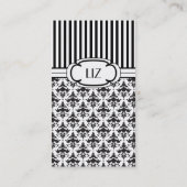 Klassieke Retro Zwart en Wit Parijs Stijl Visitekaartje (Achterkant)