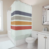 Klassieke Retrostripes Douchegordijn (In situ)
