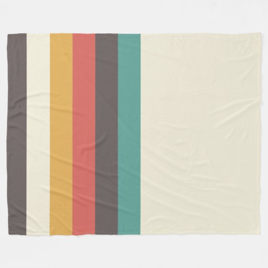 Klassieke Retrostripes Fleece Deken (Voorkant (Horizontaal))