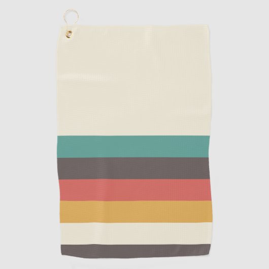 Klassieke Retrostripes Golfhanddoek (Voorkant)