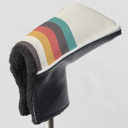 Klassieke Retrostripes Golfheadcover (3/4 voorkant)