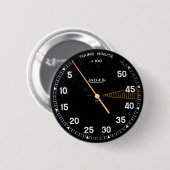 Klassieke rev-teller,  tachommeter ronde button 5,7 cm (Voorkant /achterkant)